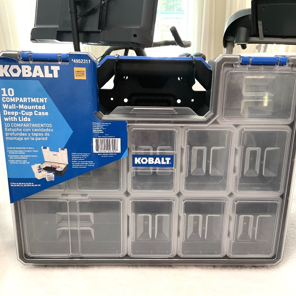 Kobalt 10-Compartment Large Plastic Small Parts Organizer